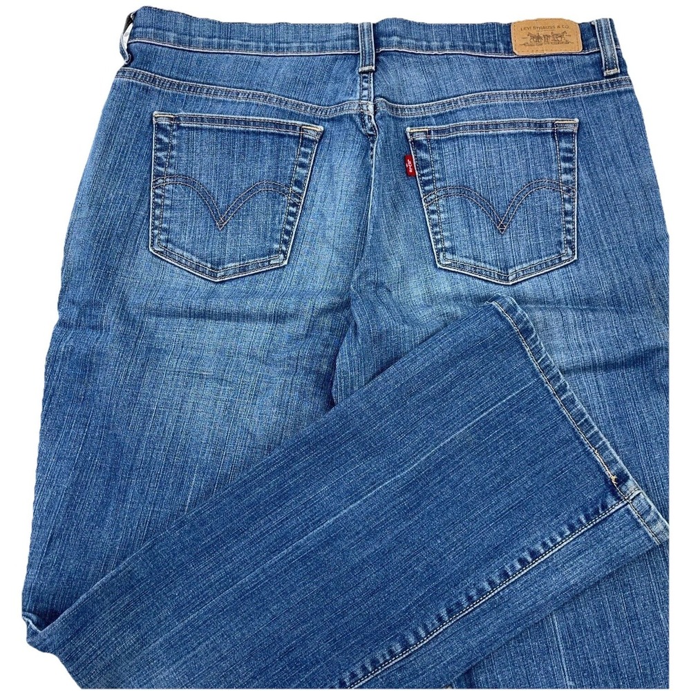 Vintage Levis 515 Jeans Women 12 Boot Cut Mid Rise Med Wash Y2K 2000s Faded *